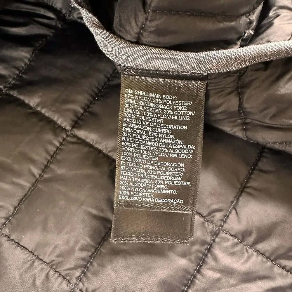 The North Face Jacket Mens MEDIUM Gray ThermoBall Eco Shirt Jacket Quilted Snap